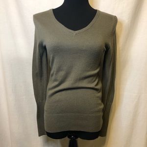 Mossimo Olive Green V Neck Sweater Top Size M